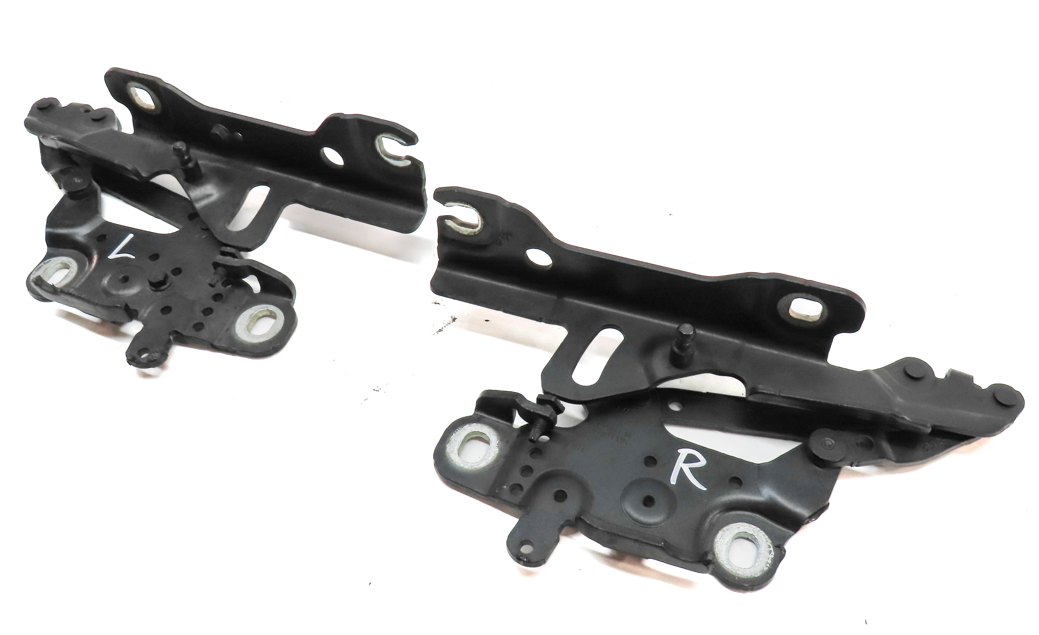 12-21 BMW 2 3 4 SERIES (F22 F30 F32 F34) LEFT & RIGHT HOOD HINGE SET 2 (Black) — exact item pictured
